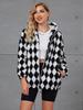 2022 European & American Women's Hooded Faux Fur Plaid Coat
