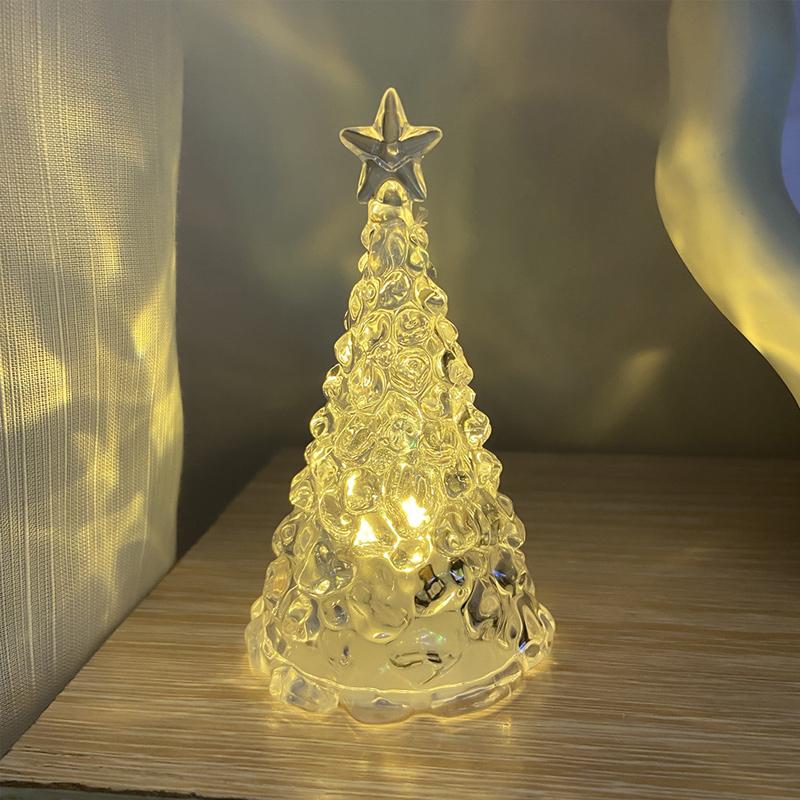 1pc Christmas Navidad Decoration LED Light Desktop Ornament Tree Shape 2026