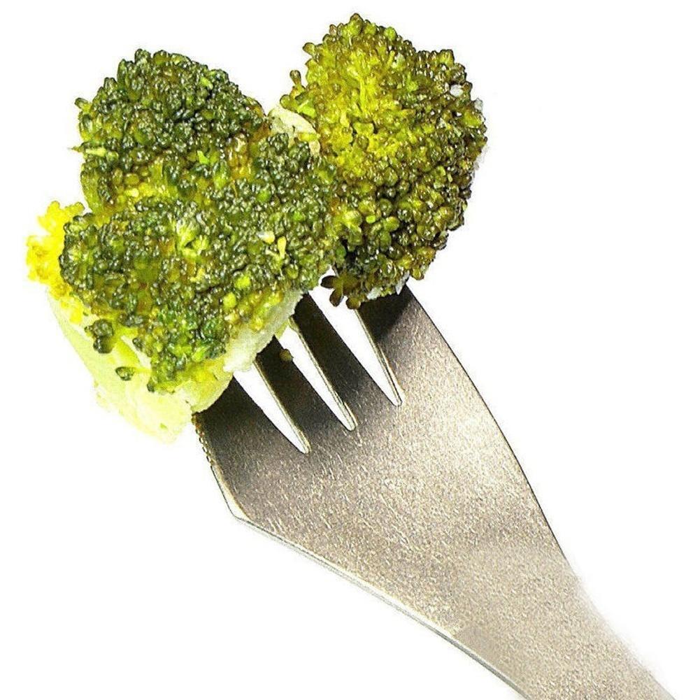 1 Pc 3 In 1 Titanium Fork Spoon Spork Cutlery Utensil Combo Kitchen Outdoor Picnic