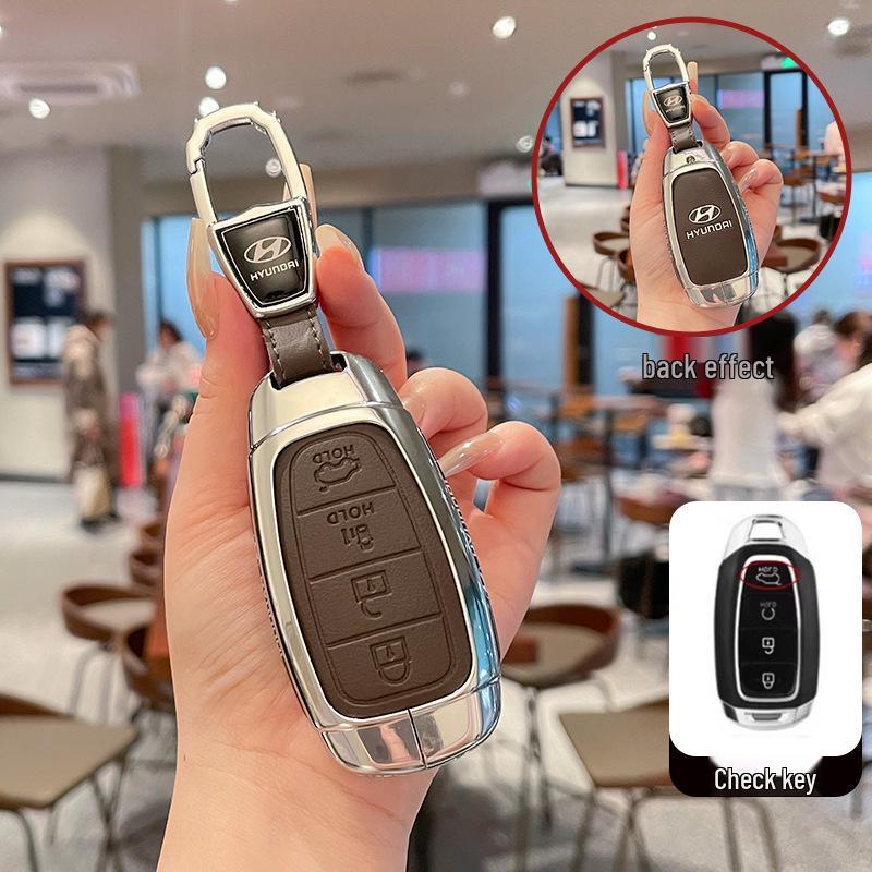 Metal Leather Protective Key Cover for 2021-22 Beijing Hyundai Custu
