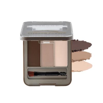 SWEET NIGHT Eyebrow Brow Eyebrow Soft Natural For Beginners and Men Powder, Tri-Color Powder, Mascara, Long-Lasting, Finish, Color, (01-Brown Coffee)