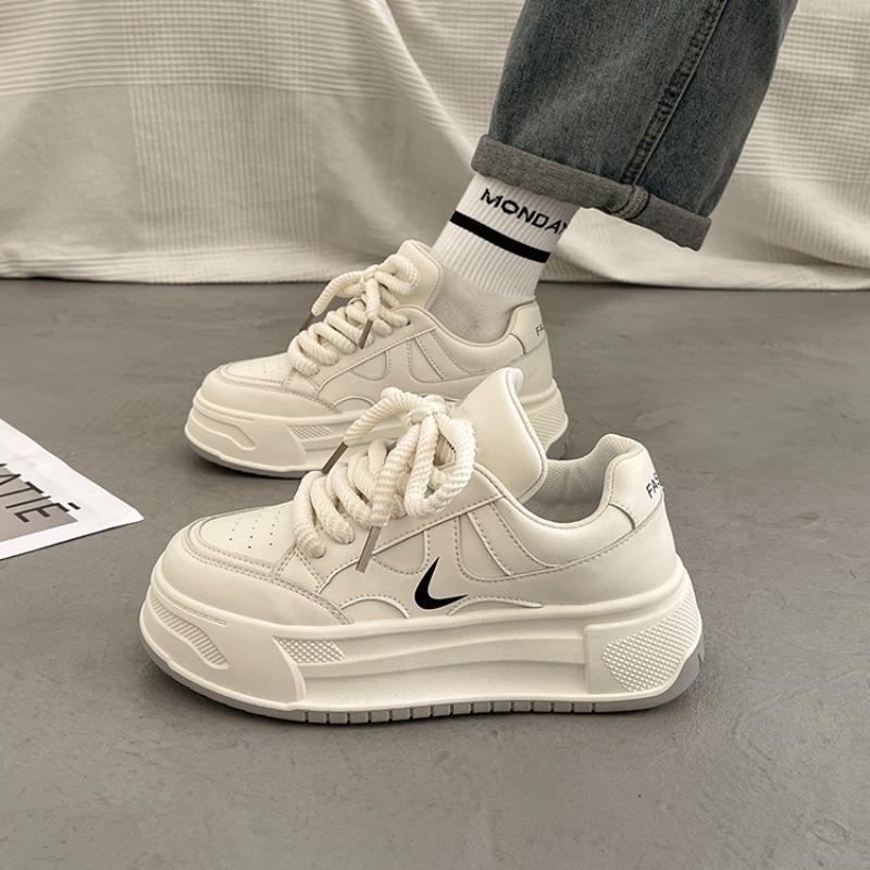 Muffin Versatile Little White Shoes Women's Autumn High-end Thick Baseplate Shoes New German Training Casual Sports Shoes