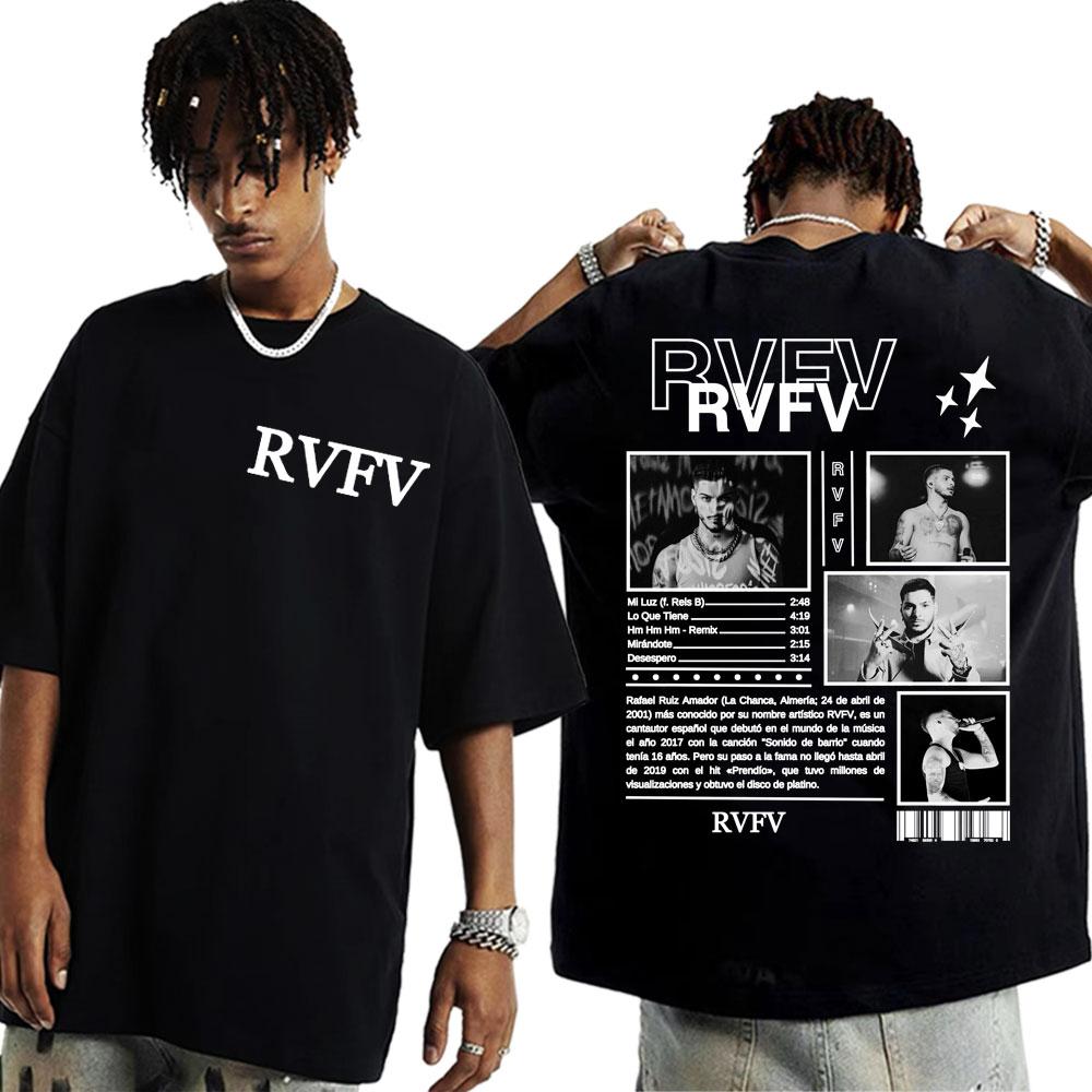 Rapper RVFV Eltiburón Tour 2024 Cover T Shirts Fashion Casual O-Neck Short Sleeve T-shirt Men Women Oversized T Shirt Streetwear