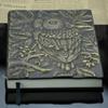 1 Pcs Notebook 3D Owl Printing Vintage Embossed Leather Travel Diary A5-notebook Stationery Gift Notepad Office School Supplies
