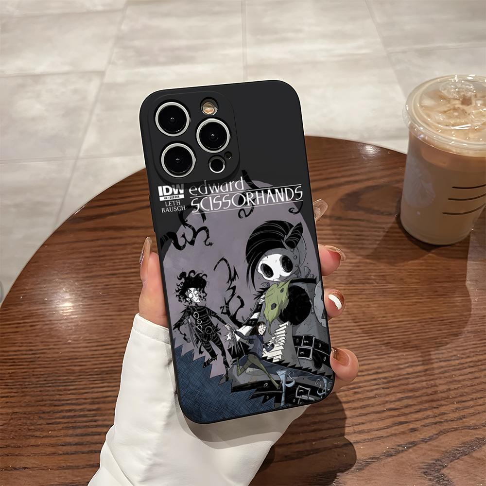 E-Edward Scissorhands Phone Case For 17 Pro Max Iphone 14 Pro Max 12 16 15 13 Pro 11 Xr X Xs 8 7 Plus Back Cover