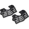 Finned Slotted Head Spark Plug Bolt Covers Compatible for 1999-2014 Harley Touring Electra Glide Street Glide Road King Trikes,Black