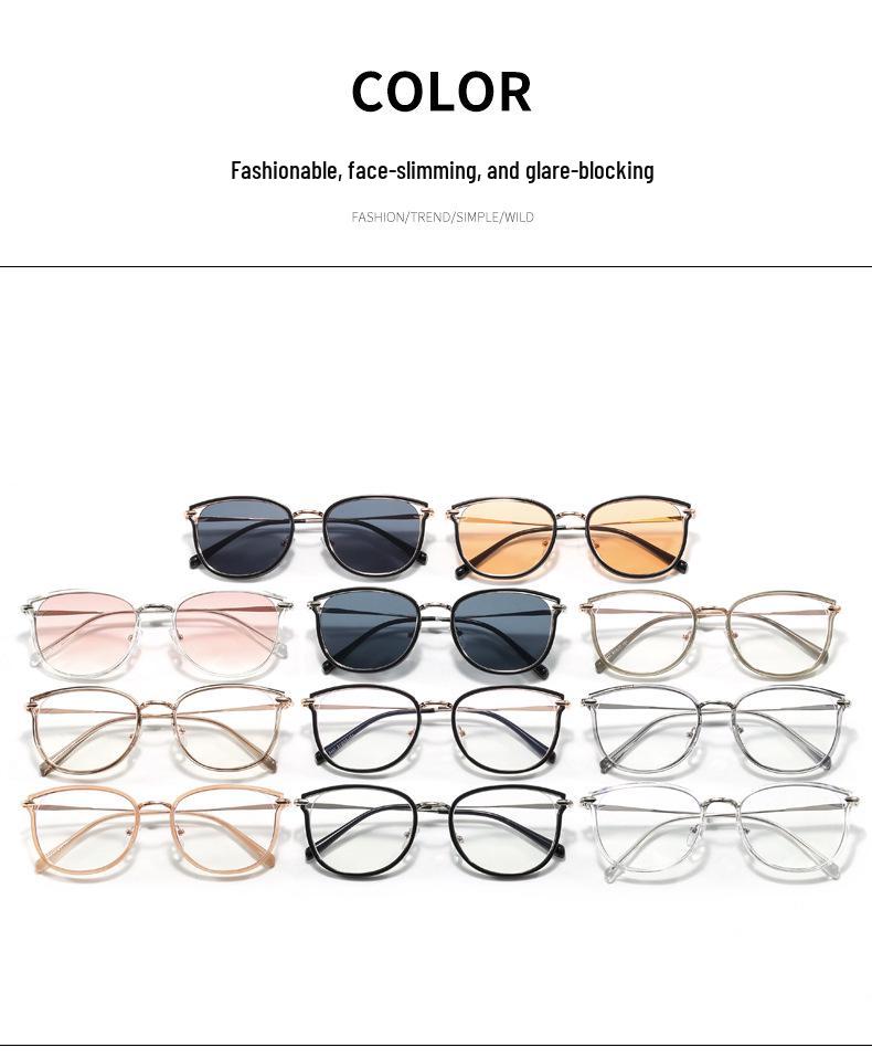 2025 Cat-Eye Metal Sunglasses: Trendy Unisex Large Frame, European & American Street Style (Model 9441)
