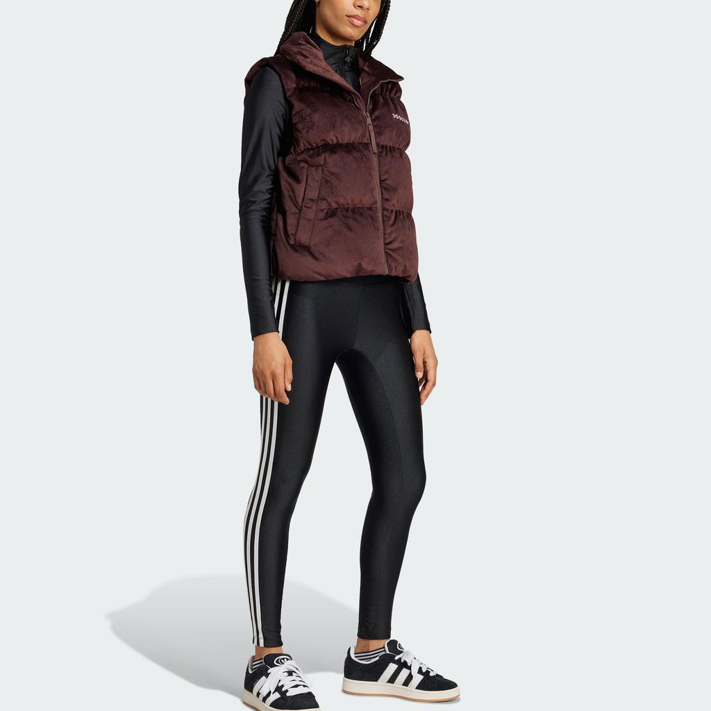 Adidas Originals Regen FW24 Velvet Down Vest Women Vests Dark-Gray Brown IW8388