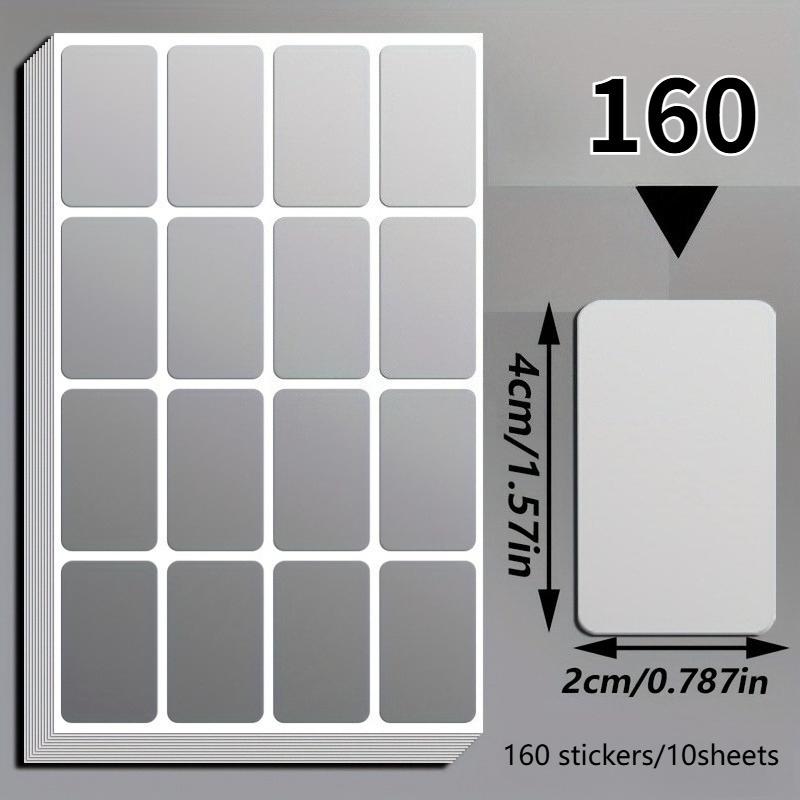 

160/320pcs Reusable Waterproof & Oil-Resistant PET Labels - Removable Temporary Adhesive Sticky Notes with Easy Handwriting