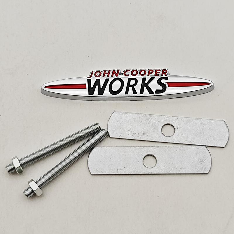Adesivi Metallici 3D per Auto Emblema Griglia Logo Emblema Works Decalcomania per MINI Cooper JCW S F54 F56 F60 R50 R53 R55 R56 R57 R60 Accessori
