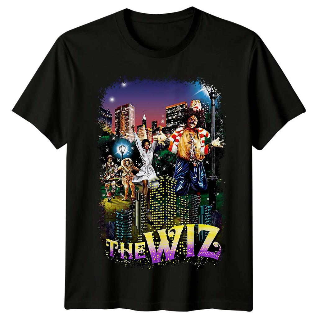 The Wiz (1978) Filmplakat Inspiriertes 100% Baumwolle T-Shirt Herren T-Shirts Oberteil Retro 70er Jahre T-Shirt Unisex