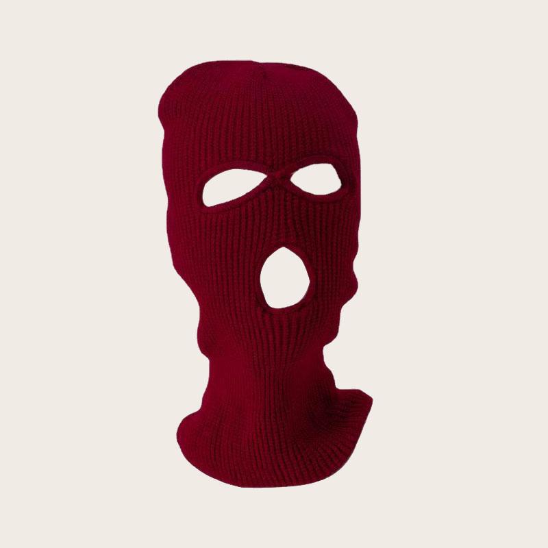 2026 New Black White 3 Hole Full Face Ski Mask Balaclava for Men Women Army Tactical CS Windproof Knit Beanies Winter Warm Caps