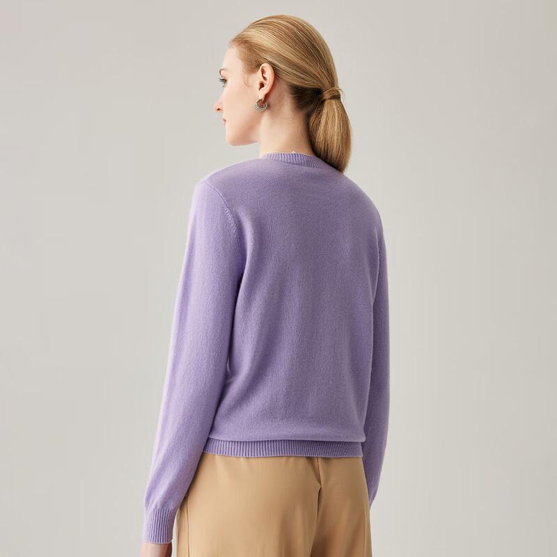Women's 100% Cashmere Embroidered Round Neck Sweater
