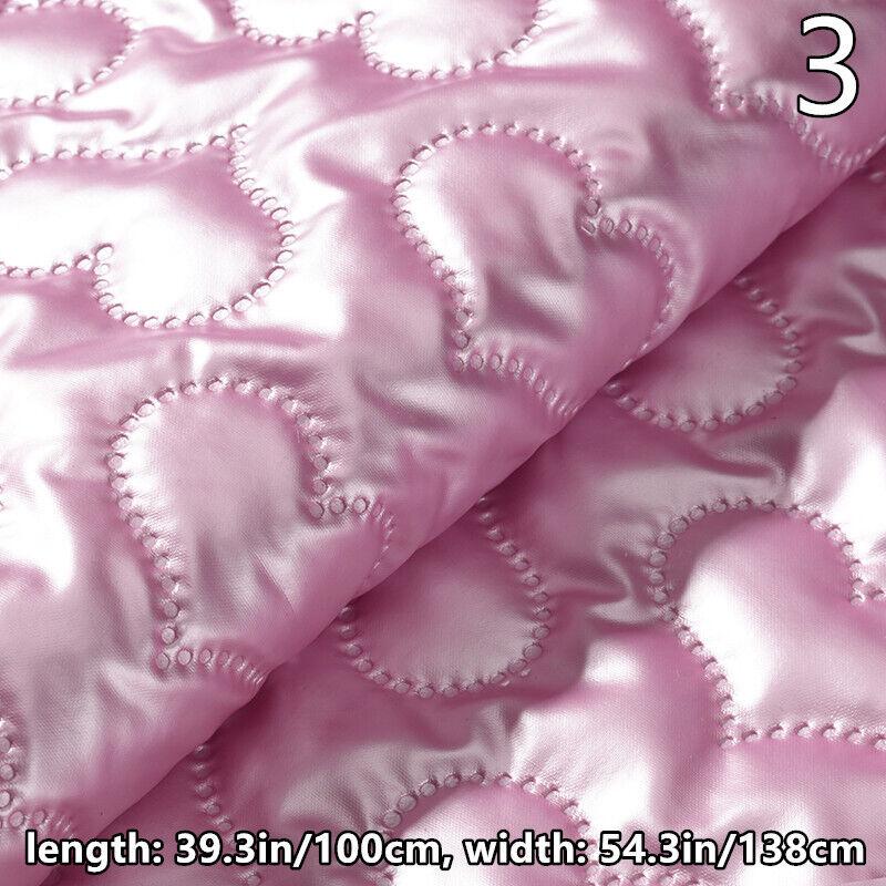 Thick Padded Quilted Faux Leather Heart Embossing Artificial PU Leather Fabric For Sewing Furniture Sofa Car Bag DIY Upholstery