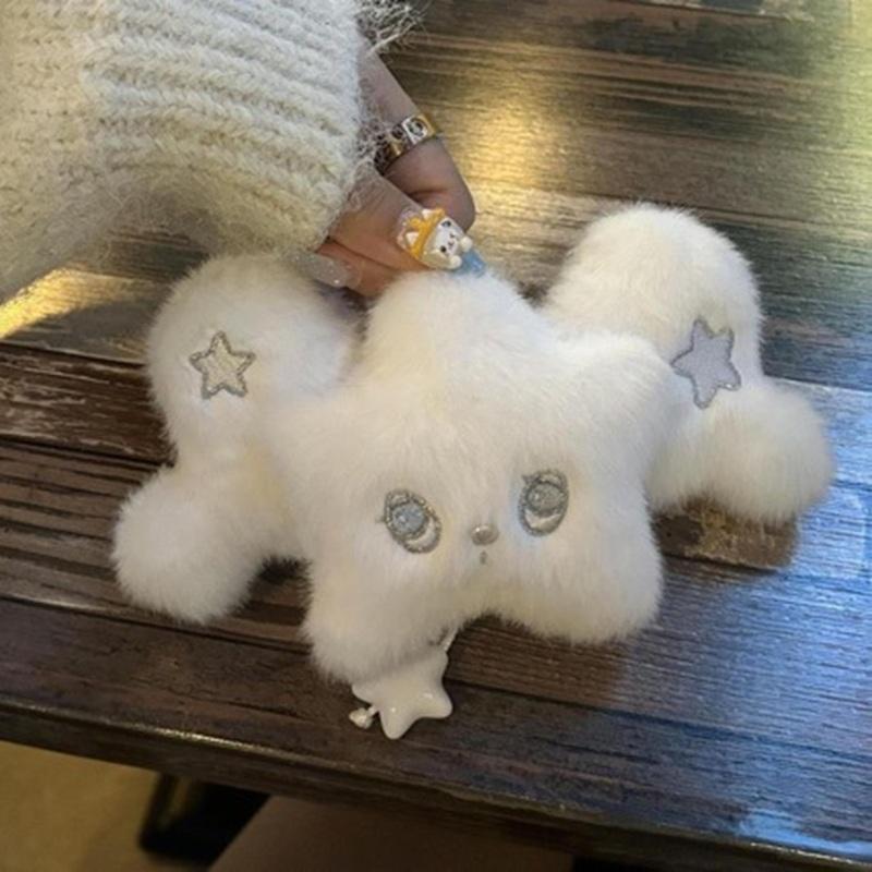 New NCT WISH Black and White Plush Star Doll Keychain Pendant Cute High Beauty Fan Commemorative Collection Gift