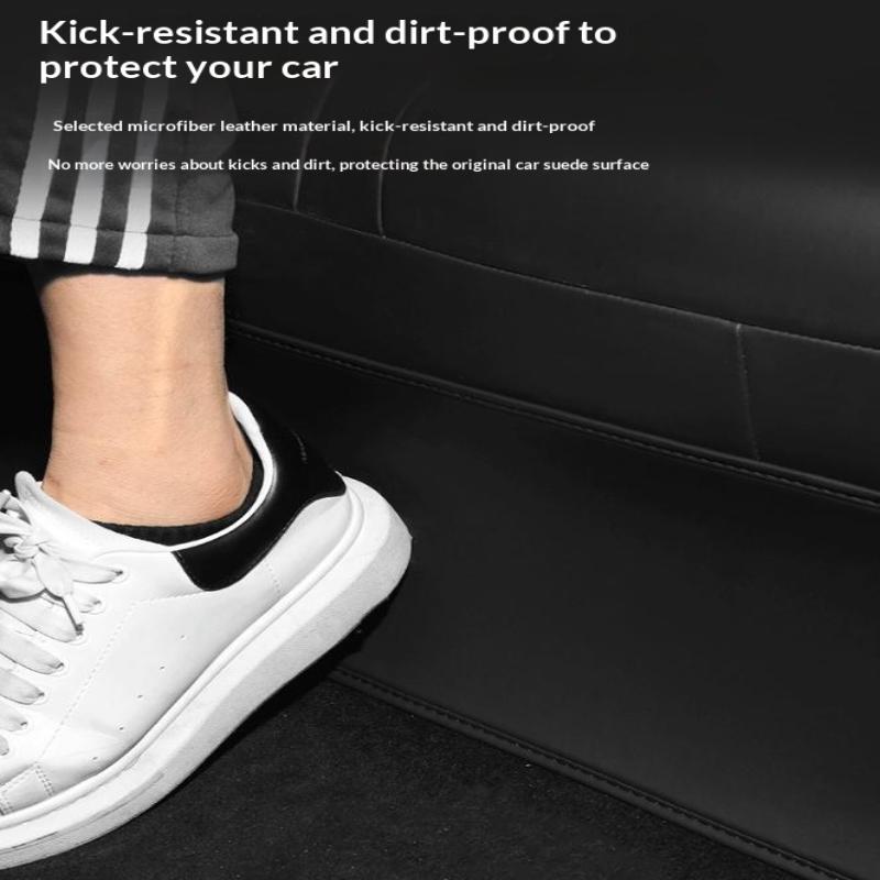 Car Door Sill Protector Set For Model Y Microfiber Leather Anti Scratch Kick Pad Threshold Protection Guard Strip Interior