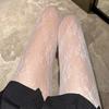 Damen Florale Spitze Strumpfhosen Sommer Netz Sexy Ausgeschnitten Dünn Und Atmungsaktiv Retro Punk Y2K Strumpfhosen Individuelle Fishnet Strümpfe