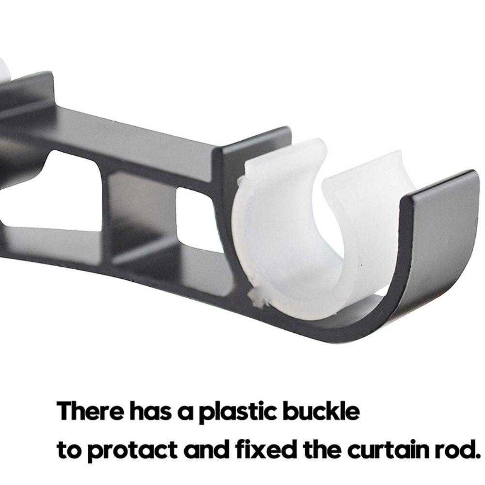 2 St Med Skruv Dubbla Gardinstångshållare Slitstarka Dubbla Gardinstångsfästen Vardagsrum
