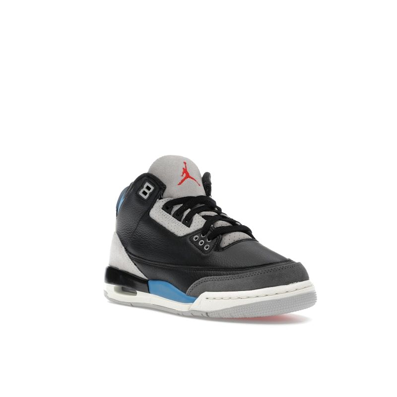 Air Jordan 3 Retro OG GS Rare Air Kids Sneakers Black Chile-Red Neutral-Grey IB8968-004