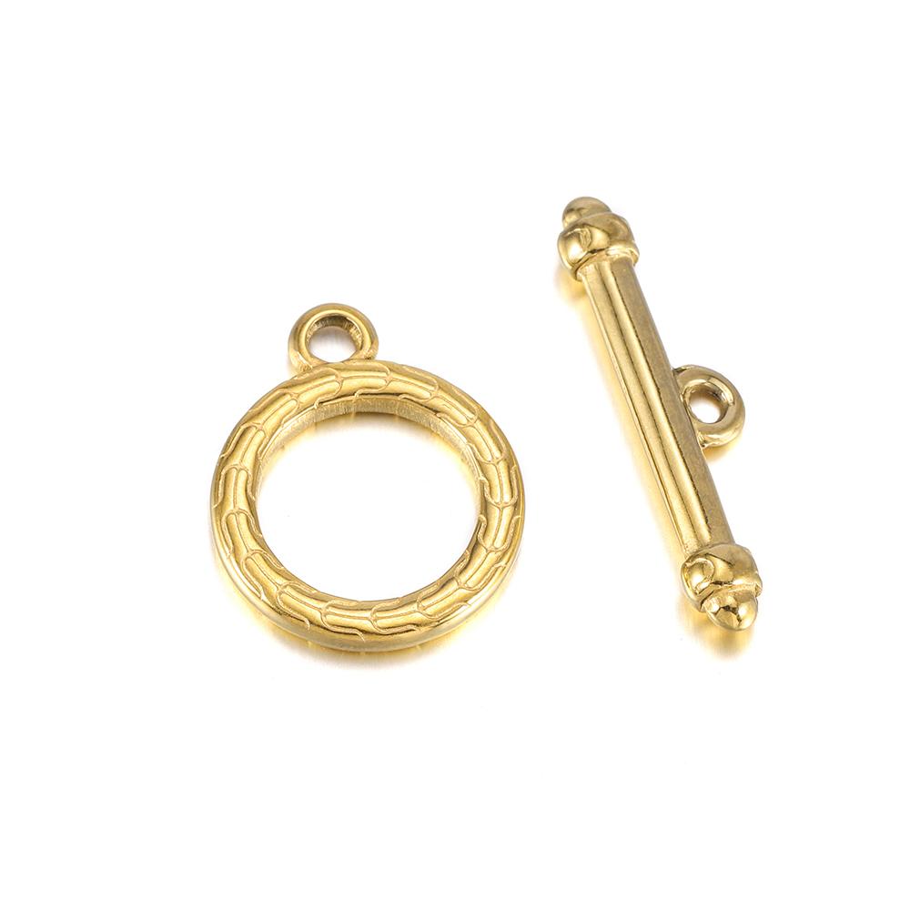 16 Styles Gold High Quality Stainless Steel OT Clasps Connectors for DIY Bracelet Necklace Jewelry Findings Making Accessories
