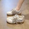 Soft leather mesh breathable women's summer new retro pink soft sole soft surface running net shoes