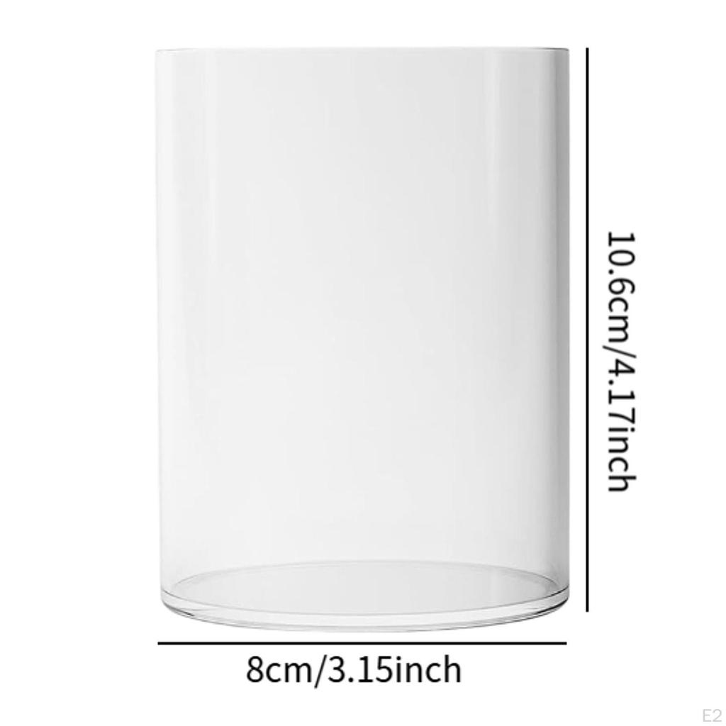 Pen Holder Cup Makeup Brush Storage Clear Desk Office Organizer Multifunctional Stationery