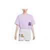 New Drop Shoulder Sleeve T Shirt Women's Lavender HF6176-517