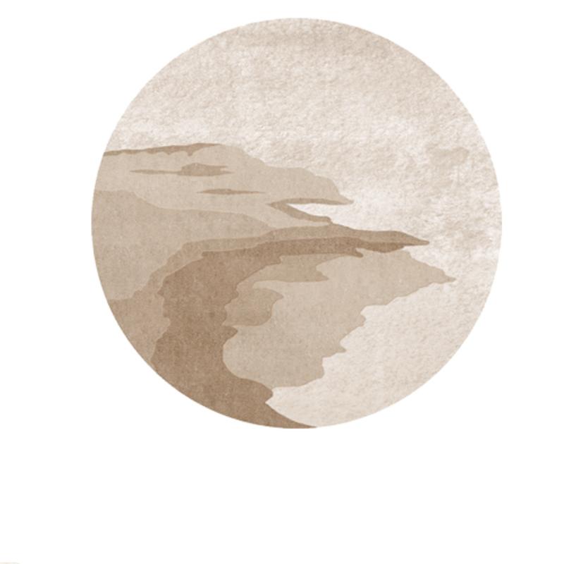 Cream Style Bedroom Decor Round Carpet Light Luxury Carpets for Living Room Anti-slip Lounge Plush Floor Mat Home Thick Soft Rug