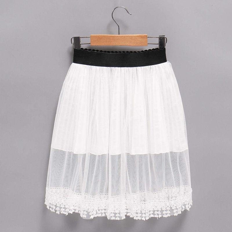 Children's Clothing Girls' Half Skirt Summer Children's Mesh Skirt Long Skirt Girls' Puffy Skirt Lace Pleated Skirt