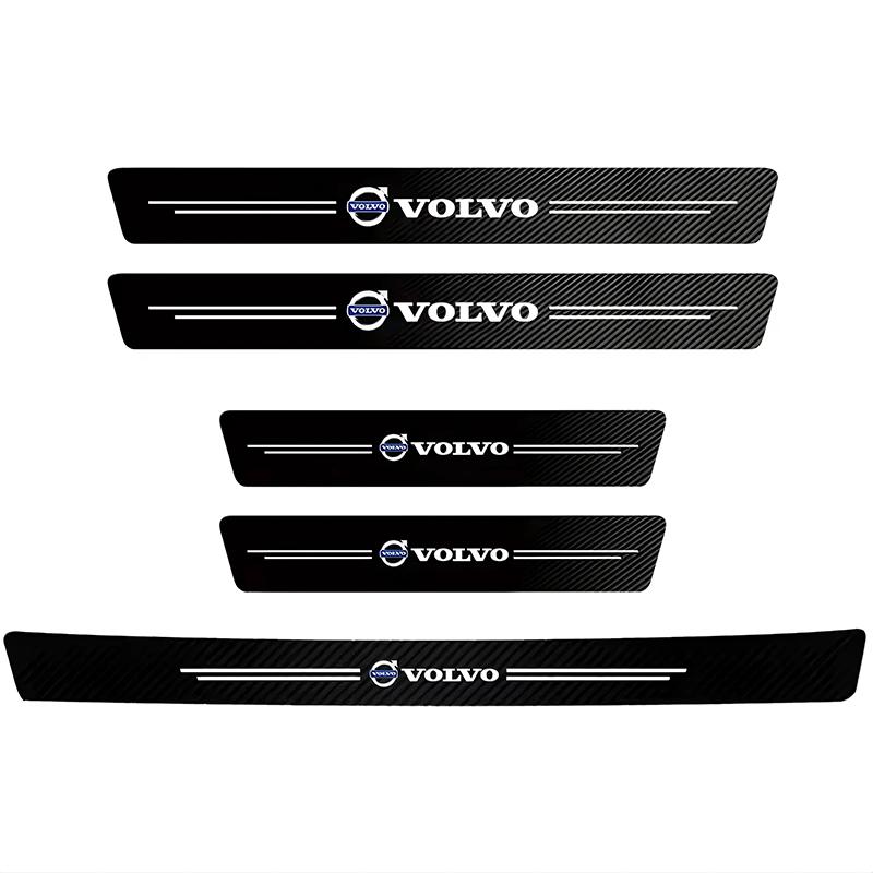 Samolepky na práh dveří auta odolné proti poškrábání Podložka prahu pro Volvo Rdesign Polestar AWD V50 S60 XC60 S40 XC40 XC90 V60 S80 S90 V90