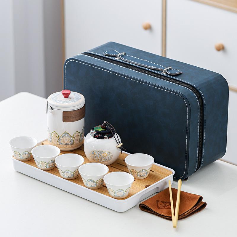 Portable travel tea set Outdoor Kung Fu tea set Kuaike cup Practical holiday activities Business gifts