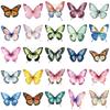 36PC Creative Colorful Butterfly Transparent Stickers Set Top Quality Waterproof DIY Decor for Notebook Phone Case