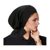 Turban Hat Lightweight Loose Fit Fully Cover Stretchy Knit Headscarf Pure Color