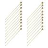 20Pcs Elegant Gold Cocktail Skewers Perfect For Fruits Dessert And Appetizers Stainless Steel Picks