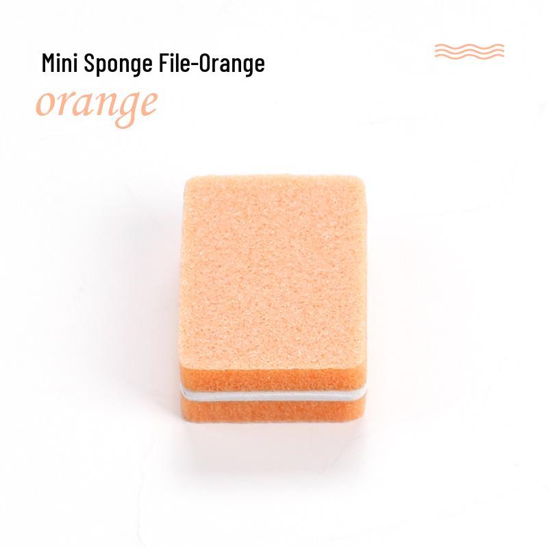 Mini Tofu Sponge Nail File: Dual-Sided Manicure Polishing Tool