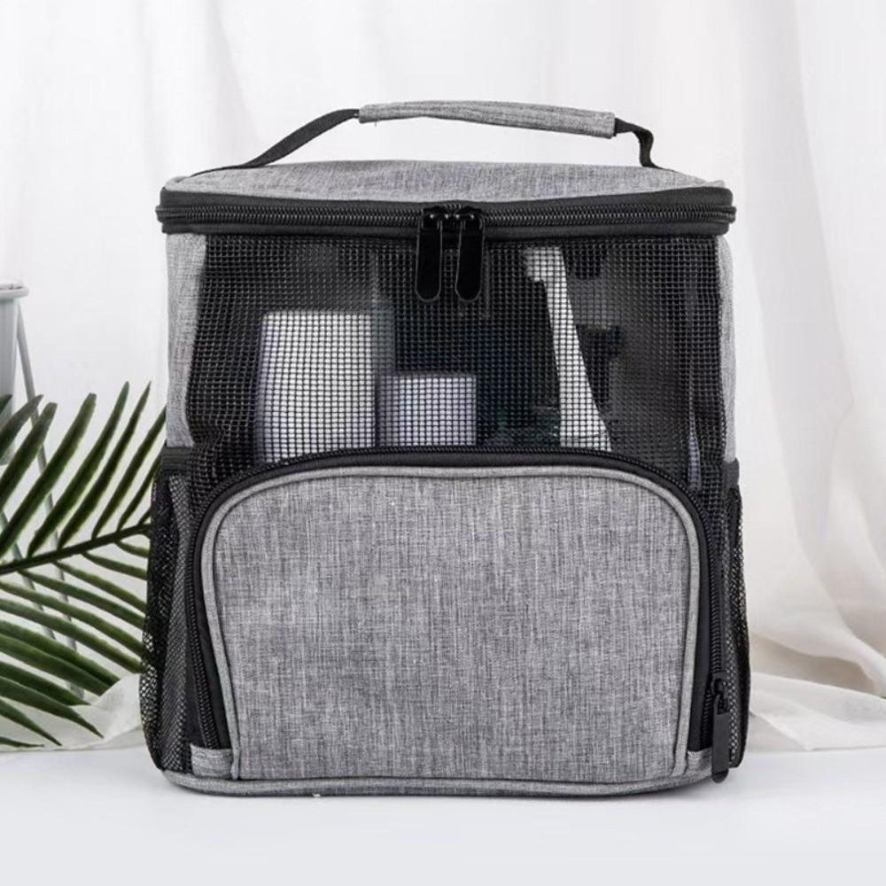 Large Capacity Hanging Toiletry Bag Foldable Durable Portable Storage Bag Lightweight Mesh Travel Shower Bag Swimming