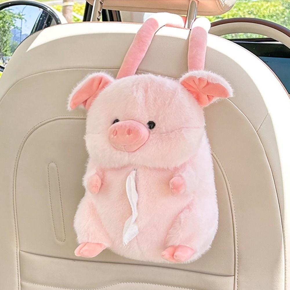 Creative Car Tissue Hanger Stuffed Animals Car Inner Decor Soft Hanging Paper Case Bag for Vehicle
