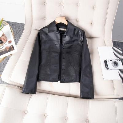 Yeni Sonbahar Yeni Deri Ceket Yeni Küçük Deri Ceket Kısa Sokak Ceketi