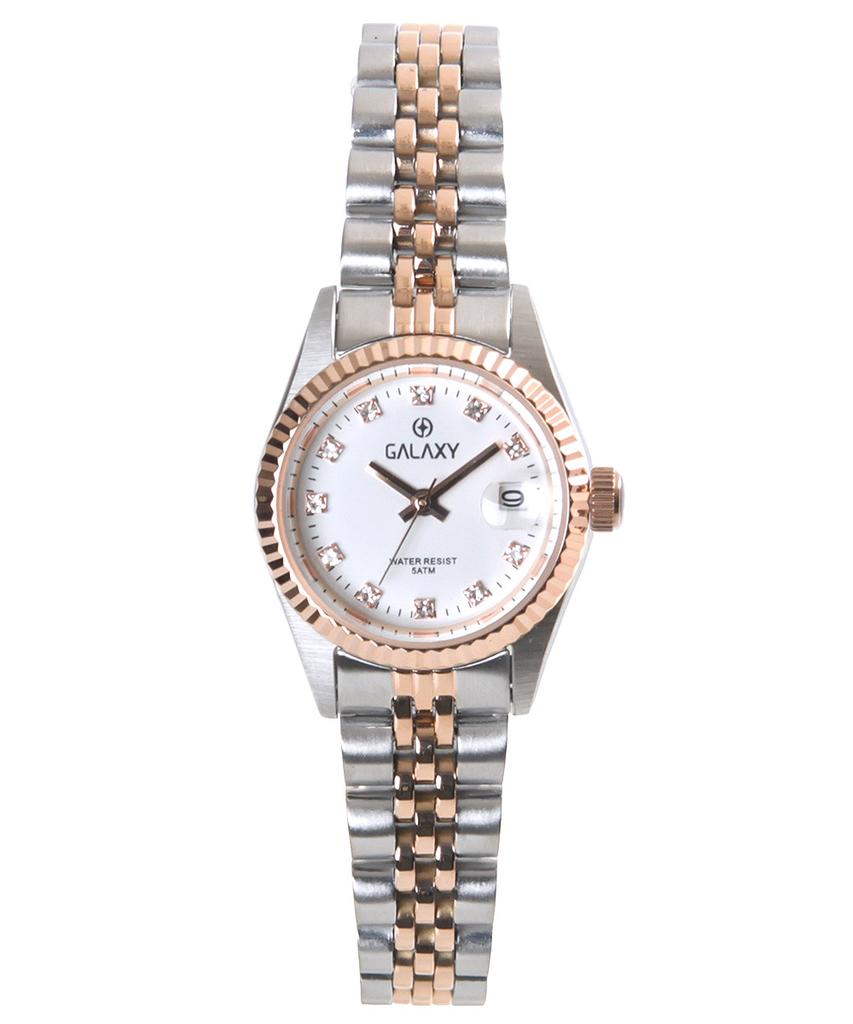 Gaelleogsi 5 Atm Couple Watch Women'S Metal Wristwatch Qt7013Fe