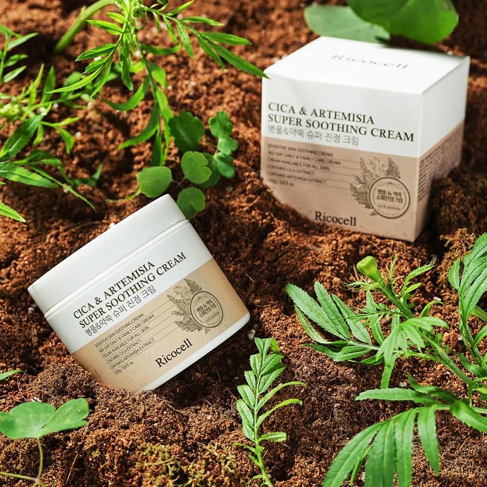 Ricocell Centella Asiatica & Artemisia 39% Super Soothing Cream 100g X 2