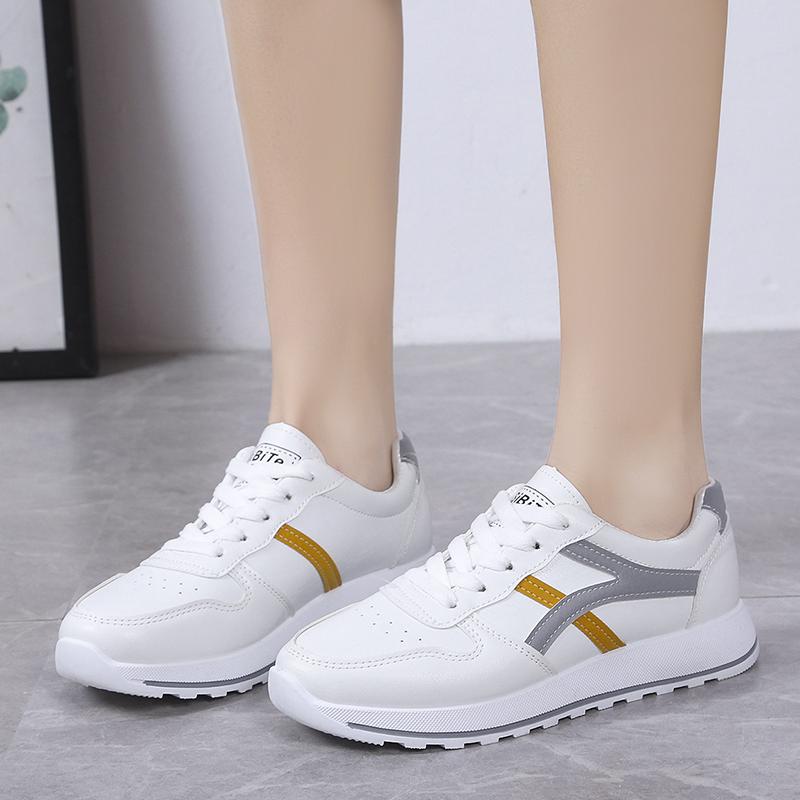 Jarní/Podzimní móda Studentská dámská obuv Nová Silná podrážka odolná proti opotřebení Neformální sportovní obuv Obuv na šněrování s kulatou špičkou