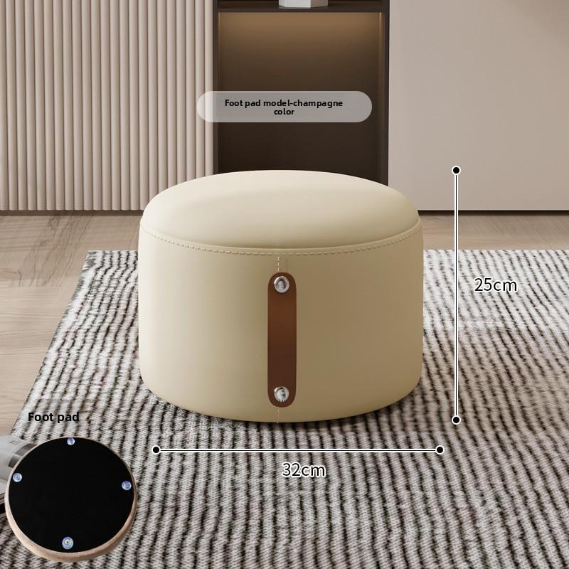 Dressing Stool, Home Living Room Shoe Changing Stool, Rotating Bedroom Circular Stool, Low Stool with Handle, Coffee Table Stool