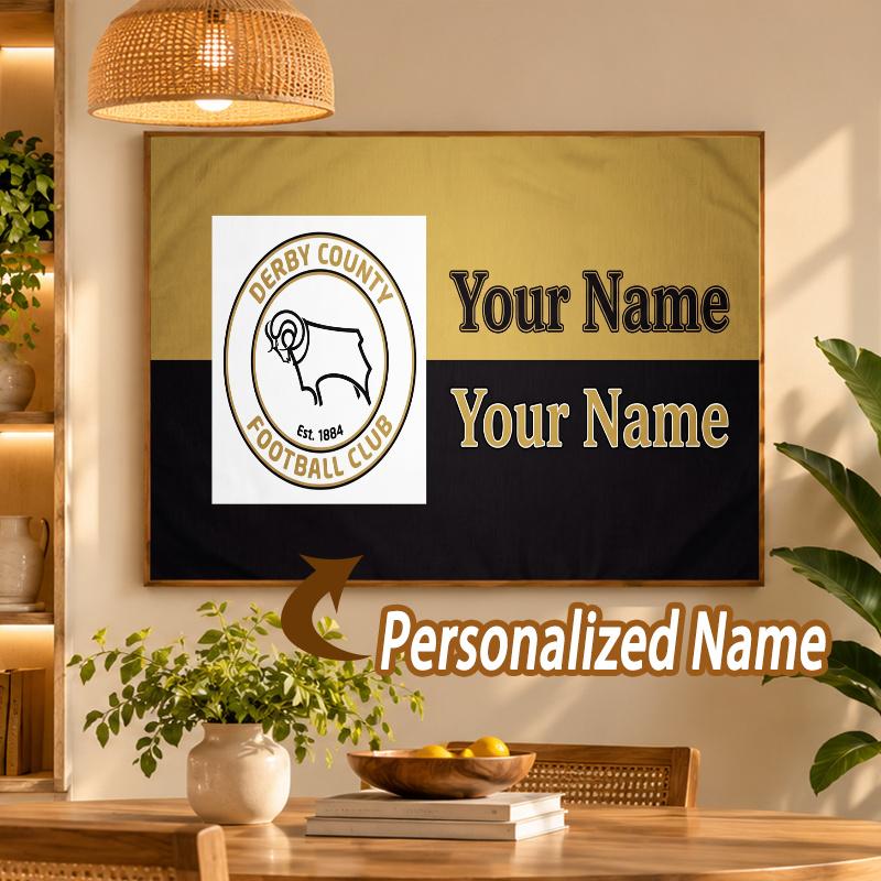 Custom Name Derby County 5D Diamond Painting Personalized Full Drill Diamond Art Kit Gift