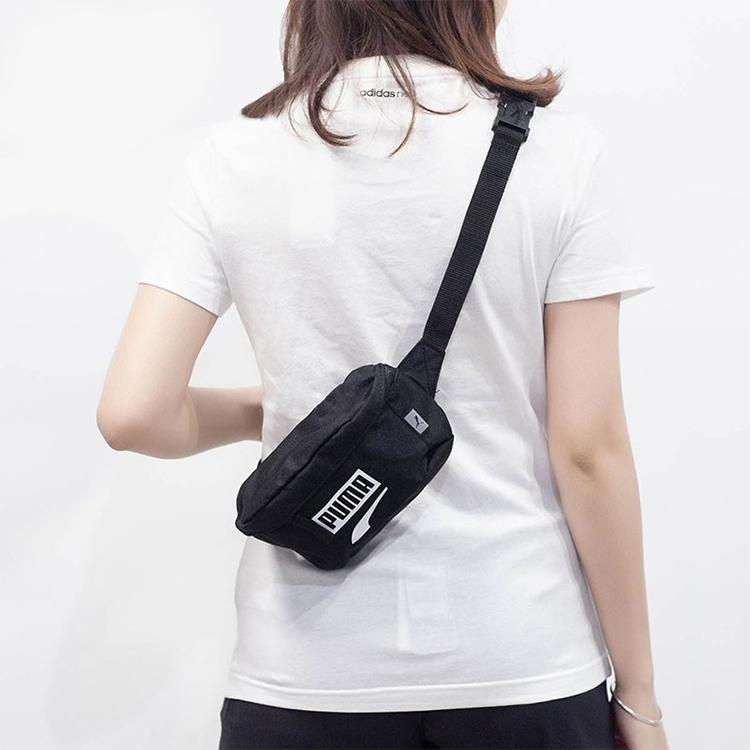 Puma Plus Waist Sports Leisure Logo Polyester Chest Bag Unisex Bags Black 075751-14