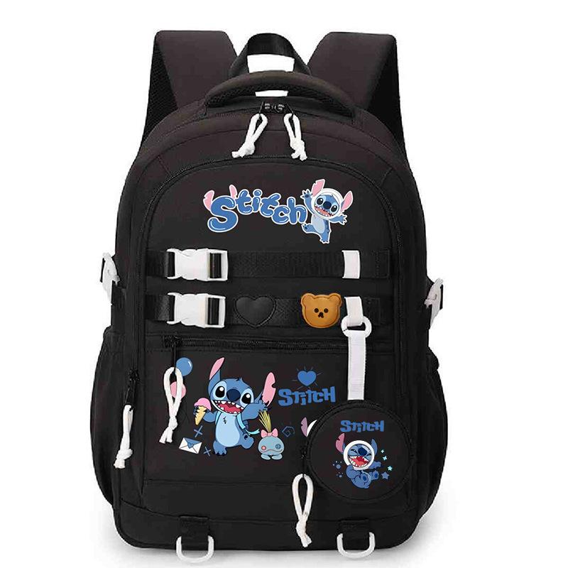 Male And Female Cartoon Student Spine Backpack High School Student Schoolbag