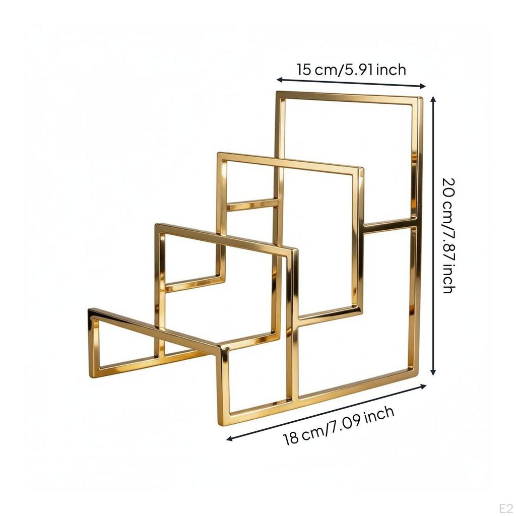 Supporto per frizione in acciaio inossidabile Display multi-livello per portafogli in metallo Design moderno Portamonete a gradini