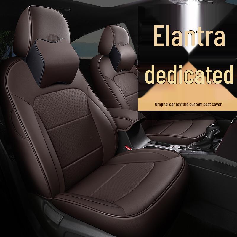 OMN Custom Full-Cover Sports Leather Seat Cover for Modern Elantra - All Seasons