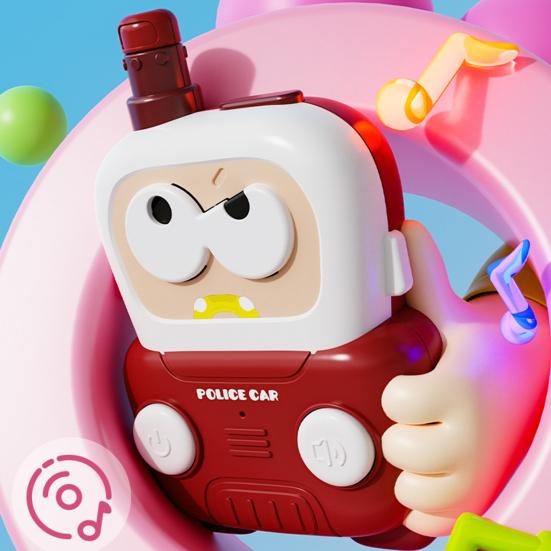 Çocuklar için Telsizler Mini Karikatür Araçlar Telsizler 3-9 Yaş Arası Erkek Kız Etkileşimli Açık Hava Oyunu 2 Yönlü Radyo Oyuncak Noel İçin