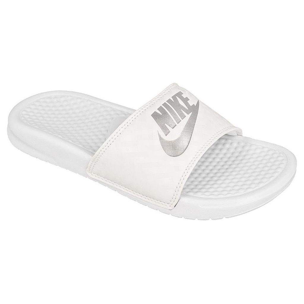 Nike Benassi Jdi 'White Silver' Damskie 343881-102
