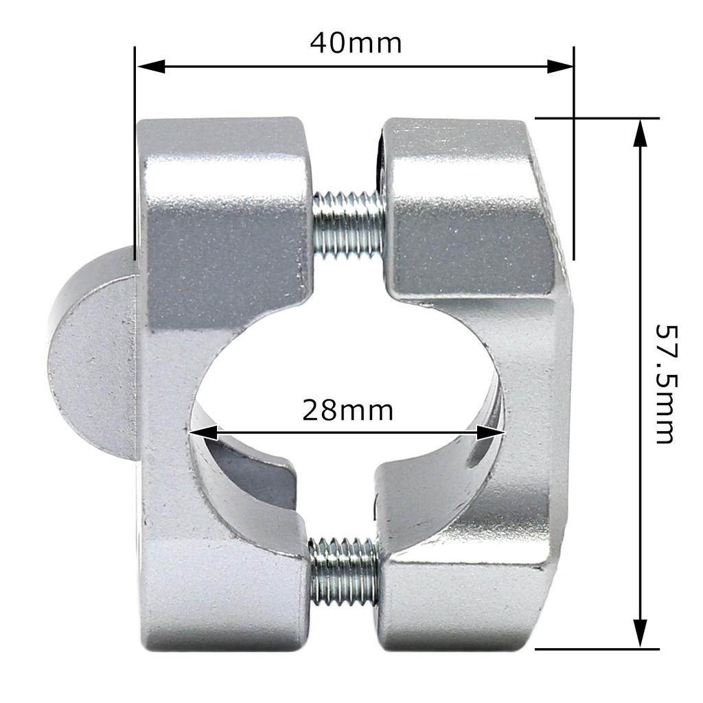 Nakira Bike Handle Post Burrise Adapter for 22.2mm To 28.6mm Height 19mm Nkr962 (Silver)